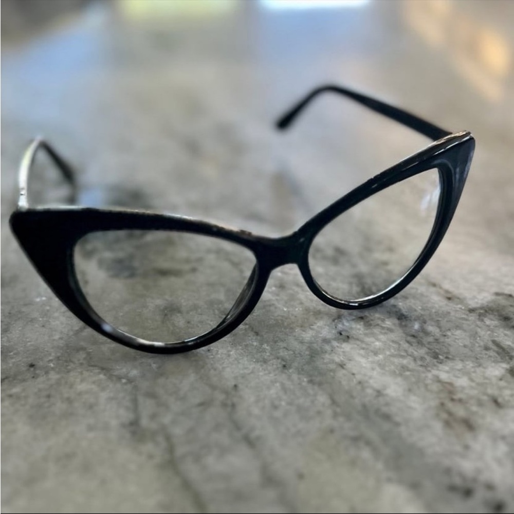 Black Cat Eye Clear Lens Frames